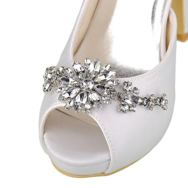 Modern Plattform Plateau Höhe 0.59 Zoll High Heels Brautschuhe